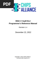 Risc-V Veer El2 Programmer's Reference Manual: December 22, 2022