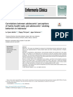 Correlations Between Adolescents' Perceptions of Family Health Tasks and Adolescents' Smoking Behaviors in Indonesia