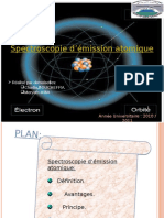 Spectroscopie D'émission Atomique: Réalisé Par Demoiselles: Chadia BOUCHEFRA. Meryem MIMI