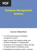 Introduction To Dbms Unit 1