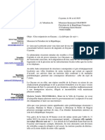 AMG - Crise Migratoire en Guyane - Lettre Au Président de La République