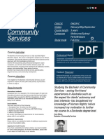 Bachelor of Community Services course overview