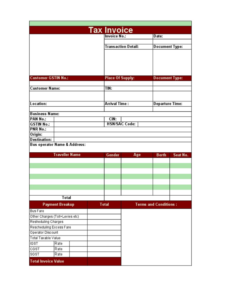 TCAR Tax Invoice Summary | PDF