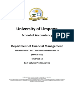 Module 1a Cost Volume Profit Analysis