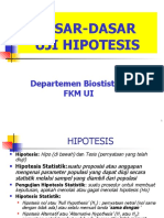 Dasar-Dasar Uji Hipotesis: Departemen Biostistika FKM Ui