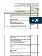 Matriz de Cobertura Semestral Lenguaje Segundo Básico