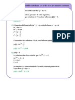 Equation Différentielle Du 1er Ordre Avec 2nd Membre Constant