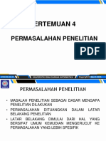 Pertemuan 4: Permasalahan Penelitian