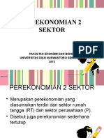 Perekonomian 2 Sektor: Fakultas Ekonomi Dan Bisnis Universitas Dian Nuswantoro Semarang 2013