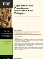 Legal Basis of Arts Promotion and Preservation in The Philippines