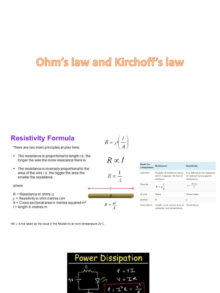 Ohm's and Kirchoff's Law | PDF