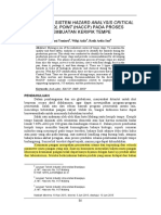 Jurnal - Penerapan Sistem Hazard Analysis Critical Control Point (HACCP) pada proses pembuatan keripik tempe