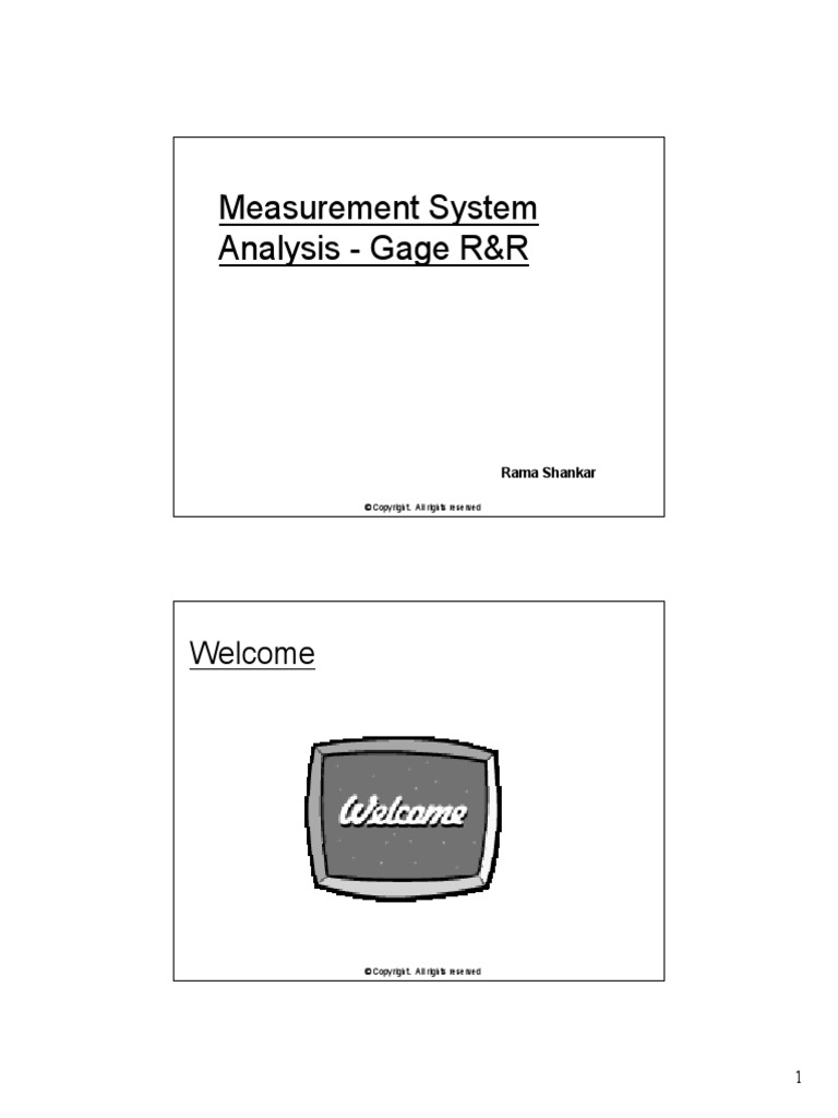 Gage R&R PDF Accuracy And Precision Measurement