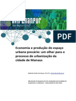 FONTES, Roberto Fontes - Economia e Produção Do Espaço Urbano Precário