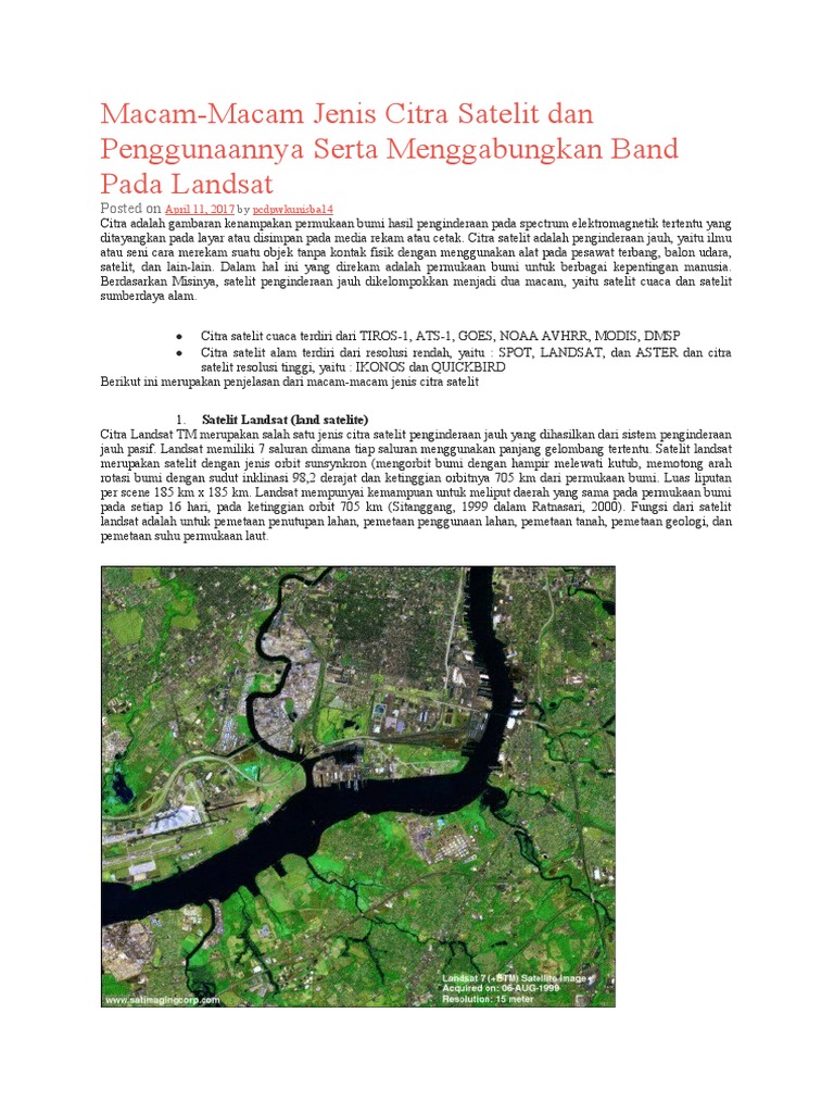 Jenis dan Fungsi Citra Satelit | PDF