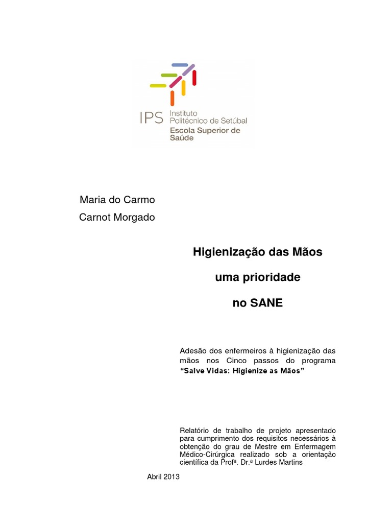 Higienização das Mãos: Prioridade no SANE | PDF | Enfermagem | Science