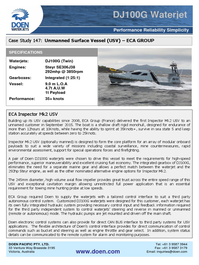 ECA Inspector Mk2 USV Case Study | PDF | Mechanical Engineering | Vehicles