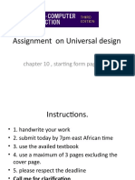Assignment On Universal Design: Chapter 10, Starting Form Page 135