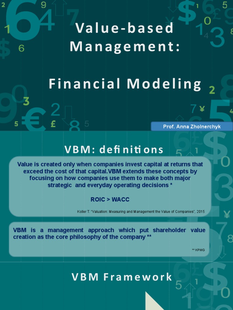 Value-Based Management Financial Modeling | PDF | Working Capital ...