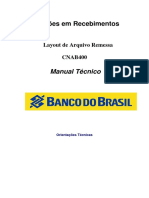Manual banco do brasil CNAB400 Remessa