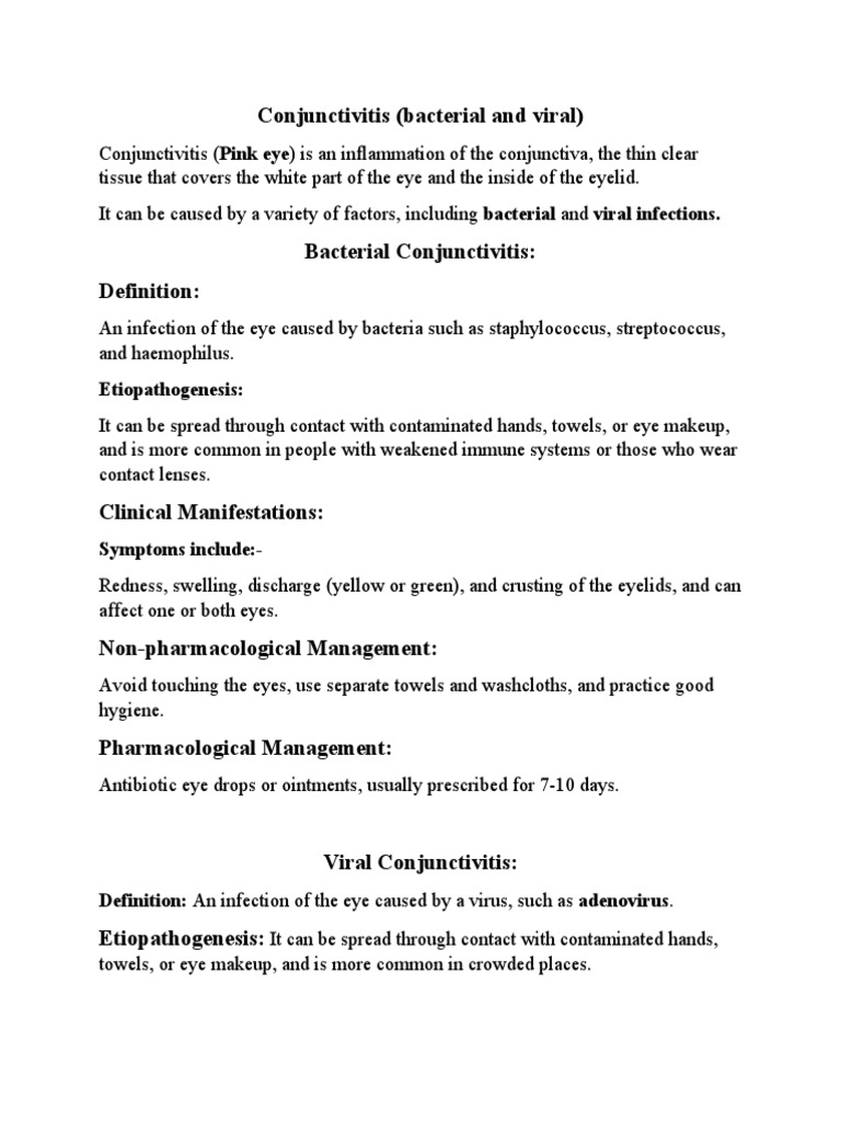 BACTERIAL VS VIRAL CONJUNCTIVITIS SYMPTOMS intelligence overview