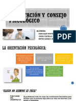 Orientación y Consejo Psicológico 