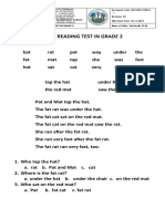 Oral Reading Test in Grade 2