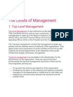 Thelevel Sofmanagement: 1.toplevelmanagement