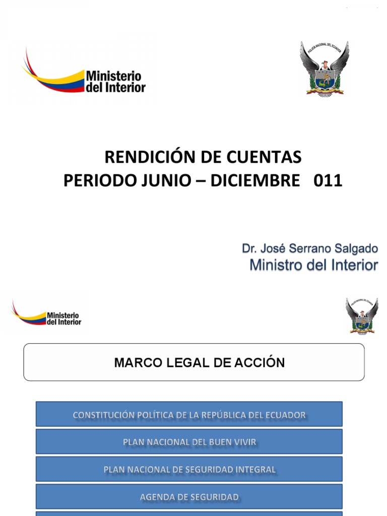 RENDICIÓN-DE-CUENTAS Ministerio Del Interior | PDF | Policía ...