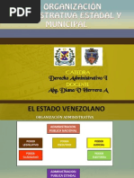 La Organización Administrativa Estadal y Municipal