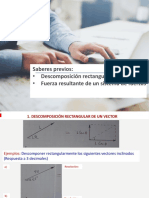 Saberes Previos:: - Descomposición Rectangular de Un Vector. - Fuerza Resultante de Un Sistema de Fuerzas