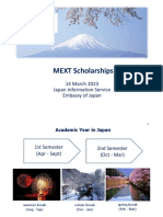 MEXT Scholarships: 14 March 2023 Japan Information Service Embassy of Japan