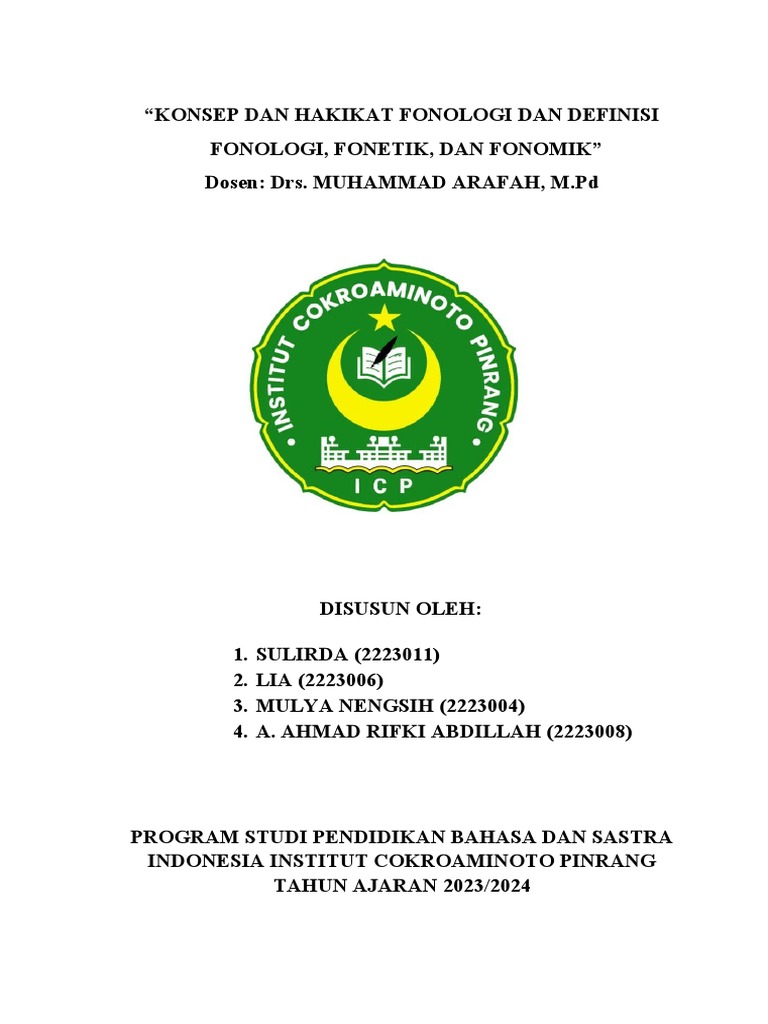  Konsep Dan Hakikat Fonologu Dan Definisi Fonologu, Fonetik, Dan Fonemik Bildidee 