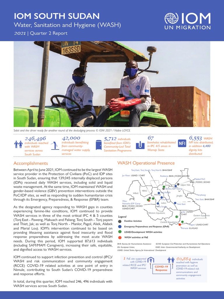 Iom South Sudan: Water, Sanitation and Hygiene (WASH) | PDF | Wash ...