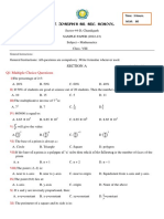 St. Joseph'S Sr. Sec. School: Q1 Multiple Choice Questions