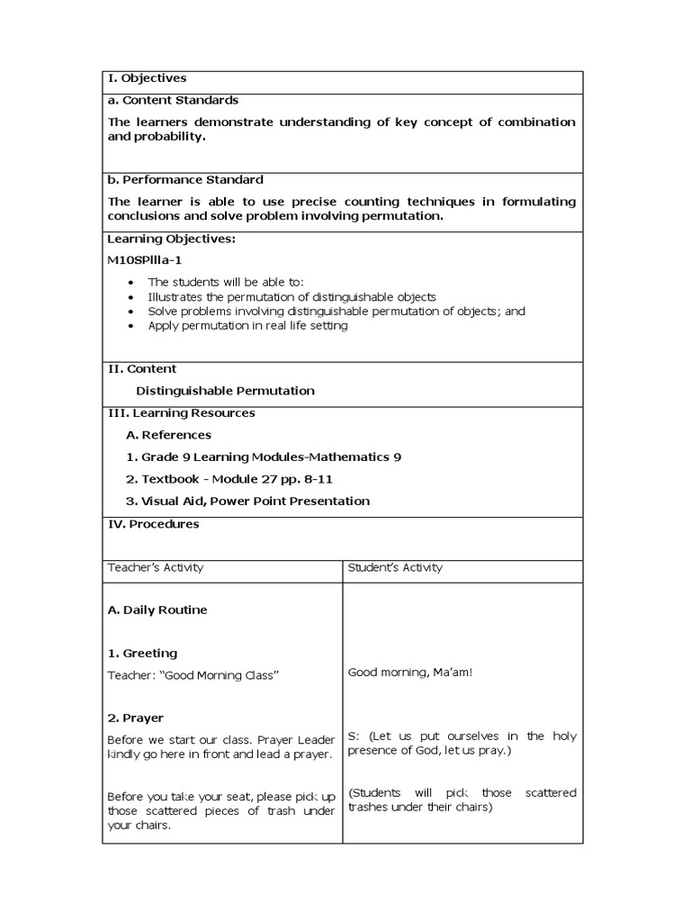 Permutation Pdf Learning Permutation