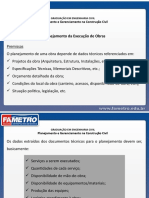 Fundamentos para o Planejamento Da Execução de Obras