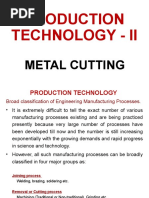 Production Technology - Ii: Metal Cutting