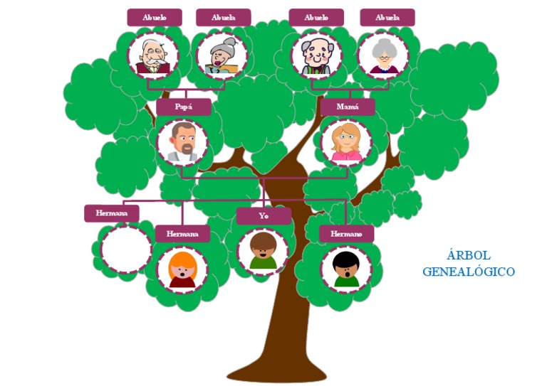 Árbol Genealógico Familiar Simple | PDF