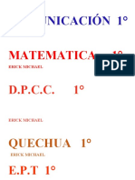 Comunicación 1°: Matematica 1°