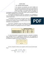 Algebra Linear e Cadeia de Markov