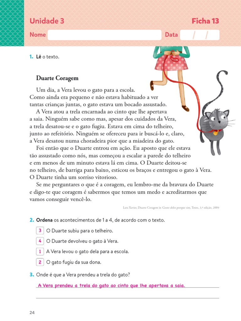 Caderno de Fichas - Ficha 13 - Soluções | PDF