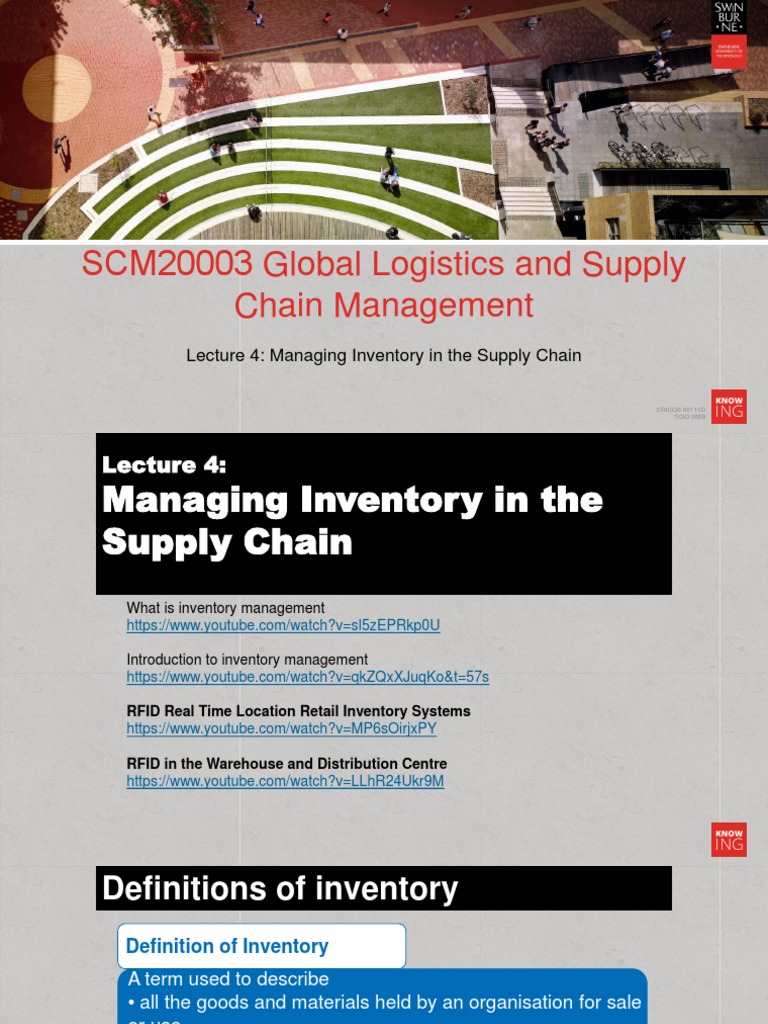 Lecture 4 Managing Inventory in The Supply Chain | PDF | Inventory ...