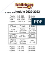 Flex Schedule 2022-2023: 6 Grade 7 Grade 8 Grade