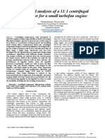 Design and Analysis of A 111 Centrifugal Compressor For A Small Turbofan Engine