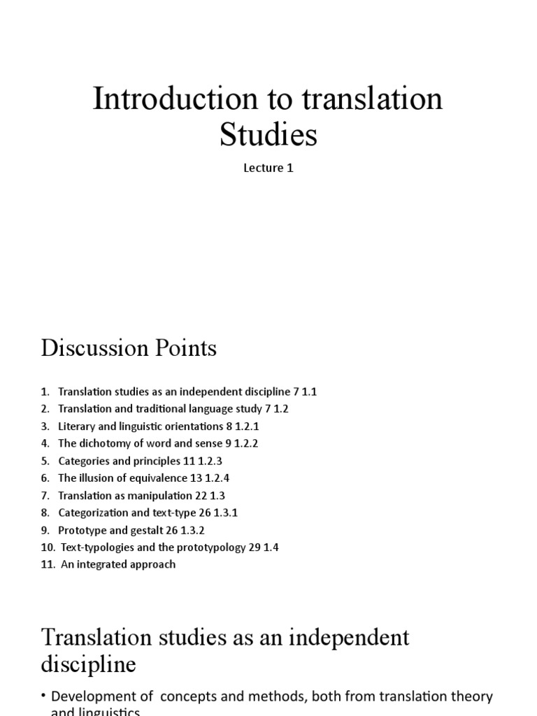 Introduction to the Foundations of Translation Studies: Analyzing Key ...