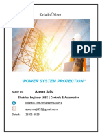 Detailed Notes: "Power System Protection"