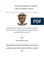 Scientific Bases for Tapering Strategies on Athletes