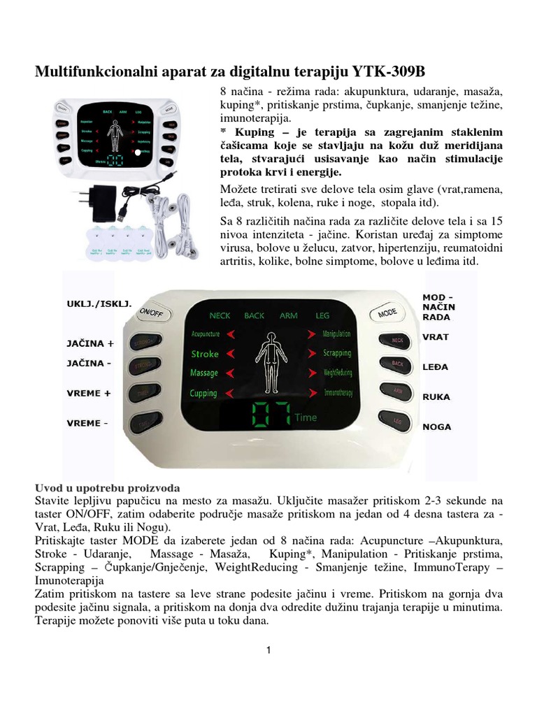 Uputstvo YTK-309B | PDF