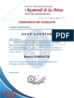 4) Constancia de conducta